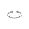 SHEGRACE Simple 925 Sterling Silver Torque Cuff Rings JR95A-1