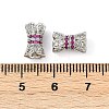 Brass Micro Pave Cubic Zirconia Screw Clasps KK-H202-15P-3