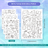 4 Sheets 11.6x8.2 Inch Stick and Stitch Embroidery Patterns DIY-WH0455-015-2