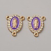 Zinc Alloy Enamel Religion Oval with Virgin Mary Chandelier Component Links FIND-WH0366-384G-04-1