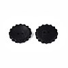 Spray Painted Natural Wood Buttons WOOD-T032-34E-2