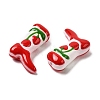 Boot Baking Paint Glass Enamel  Beads LAMP-C020-02P-2