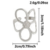 304 Stainless Steel Cuff Open Rings for Women QR2883-1-1
