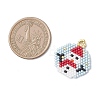 Beaded Snowman Charms PALLOY-MZ01095-2