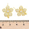 925 Sterling Silver with Cubic Zirconia Stud Earrings Findings EJEW-B038-09G-3