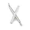 304 Stainless Steel Letter Connector Charms LS-STAS-M108-01P-24-1