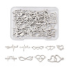 36Pcs 9 Styles 201 Stainless Steel Connector Charms STAS-PJ0001-32-11