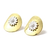 Rack Plating Brass Enamel Stud Earrings EJEW-B062-05C-GP-1