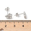 925 Sterling Silver Clear Cubic Zirconia Stud Earrings EJEW-Q032-01C-P-5