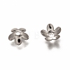 Non-Tarnish 5-Petal 201 Stainless Steel Bead Caps STAS-I176-11P-A-2