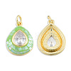 Brass Pave Clear Cubic Zirconia Pendants KK-N227-94E-1