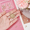 GOMAKERER 30Pcs 2 Colors Cross Alloy Rhinestone Cabochons MRMJ-GO0001-05-3