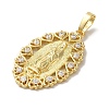 Brass Micro Pave Cubic Zirconia Pendants KK-S391-14G-2