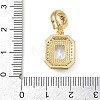 Brass Micro Pave Cubic Zirconia Pendants KK-K413-08G-3