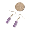 Natural Mixed Stone Round Dangle Earrings EJEW-JE06716-5