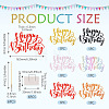 6Pcs 6 Colors Paper Cake Toppers FIND-TA0010-39-3
