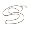 Brass Sterling Silver Chains Necklaces for Women NJEW-D302-25P-4