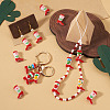 5Pcs Boot Baking Paint Glass Enamel  Beads LAMP-TADJ0001-08F-6