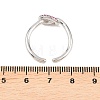 Brass Micro Pave Cubic Zirconia Finger Rings RJEW-C153-01P-03-5