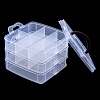 (Defective Closeout Sale: Cracks) 14 Grids Plastic Handled Organizers AJEW-XCP0002-55-3