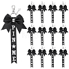 12Pcs Polyester & Rhinestone Keychains KEYC-PH0002-42A-1