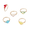 Glass Finger Rings RJEW-JR00925-01-2