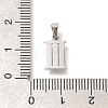 Ion Plating(IP) 304 Stainless Steel Micro Pave Cubic Zirconia Pendants STAS-H228-02P-03-3