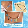 40Pcs 4 Colors Painted Transparent Glass Beads GLAA-CJ0003-02-7