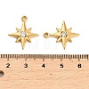304 Stainless Steel Rhinestone Pendant X-STAS-U047-24G-3
