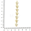 Brass Micro Pave Clear Cubic Zirconia 7 Star Links Connector Charms KK-H539-16G-4