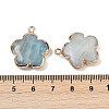 Natural Flower Amazonite Pendants G-P566-01G-15-3