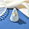Natural Trochid Shell/Trochus Shell Finger Rings RJEW-JR01045-2