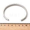 304 Stainless Steel Cuff Bangles for Women Men BJEW-H644-05P-5