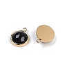 Natural Black Onyx(Dyed & Heated) Faceted Flat Round Charms STAS-I325-147G-02-2