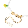 Floral Glass Seed Bead Charm Bracelets for Women BJEW-MZ00306-02-4
