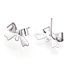 Brass Stud Earring Findings X-KK-S360-174P-2