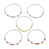 Natural Gemstone & Glass Seed Beads stretch Bracelets for Women BJEW-MZ00344-3