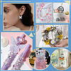 45Pcs 2 Styles Electroplate Transparent Resin Beads FIND-GA0008-79-5