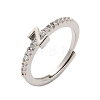 S925 Sterling Silver Adjustable Letter Rings for Women RJEW-M068-01P-Z-2