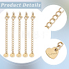 30Pcs 304 Stainless Steel Curb Chain Extender STAS-BM0001-08-6