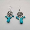 Bohemian Tassel Synthetic Turquoise & Alloy Dangle Earrings for Women RC4749-4-1