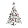 Christmas Theme Alloy Colorful Rhinestone Brooches JEWB-S022-02D-P-1