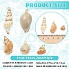 10Pcs 5 Styles Electroplated Natural Mixed Shell Pendants BSHE-YW0001-22-2
