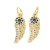 Brass Micro Pave Cubic Zirconia Pendants KK-U056-40G-1