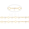 3.28 Feet Brass Handmade Beaded Chain X-CHC-I031-02G-2