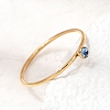 304 Stainless Steel Rhinestone Finger Rings for Women SA-CBAB767-26B-G-2