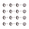 100Pcs 304 Stainless Steel Stud Earrings Findings STAS-TAG0001-16-8
