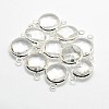 Silver Color Plated Brass Glass Links connectors X-GLAA-J011A-S-2