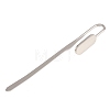 Oval Iron Stamping Blank Swan Neck Bookmark Findings AJEW-B032-01A-P-1