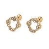 304 Stainless Steel Crystal Rhinestone Animal Cartilage Earrings SA-CBA1F7E-01G-03-1